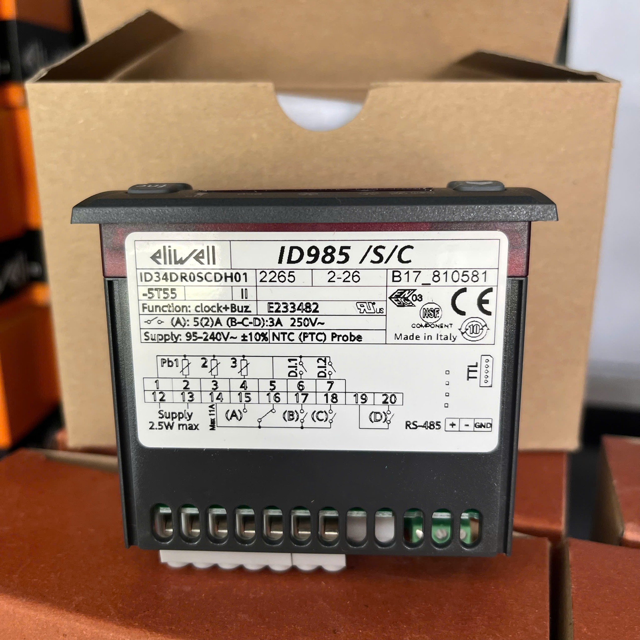 BỘ ĐIỀU CHỈNH NHIỆT ĐỘ ELIWELL ID 985/S/C - Ảnh 4